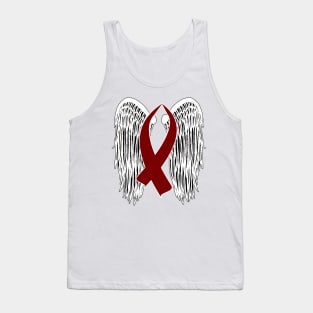 Winged Awareness Ribbon (Burgundy) Tank Top